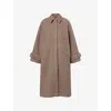 Samsoe & Samsoe Womens Aluminum Ch. Alma Check-pattern Wool-blend Coat In Multi