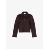 Samsoe & Samsoe Womens Boxy-fit Saholly Wool-blend Jacket Black Coffee In Brown