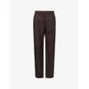 Samsoe & Samsoe Womens Black Coffee Saagneta Straight-leg Woven Trousers In Brown