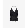 Samsoe & Samsoe Salazio Feathered Halterneck Top