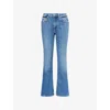 Samsoe & Samsoe Womens Blue Comfort Salella Flared Denim-blend Jeans In Blue
