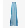 Samsoe & Samsoe Womens Saingrid A-line Viscose And Silk-blend Maxi Dress Blue Jasper In Blue