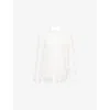 Samsoe & Samsoe Womens Egret Sanot Textured-detail Woven Shirt In White