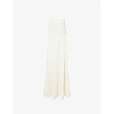Samsoe & Samsoe Womens Egret Sasiza Sleeveless Woven Maxi Dress Xs In White
