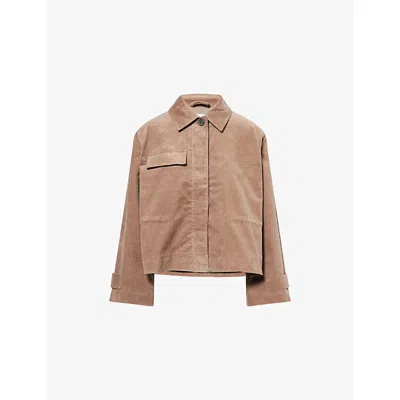 Samsoe & Samsoe Womens Fossil Salixa Corduroy Jacket In Multi