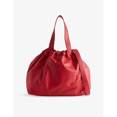 Samsoe & Samsoe Womens Haute Red Saemmi  L 15683 Leather-blend Shoulder Bag