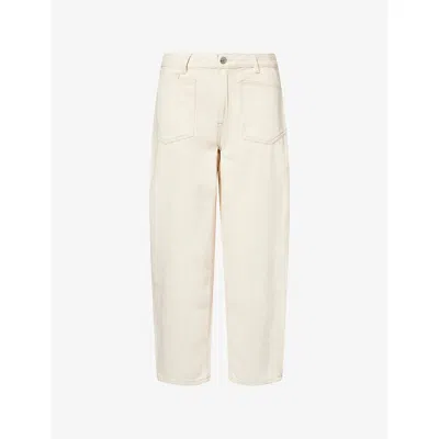 Samsoe & Samsoe Womens Natural Saveyra Curved-leg Denim Jeans In Multi