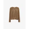 Samsoe & Samsoe Womens Otter Sacassandra Split Wool-blend Cardigan In Brown