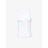 Samsoe & Samsoe Womens Saclanton Overlay Stretch-cotton Top White In White