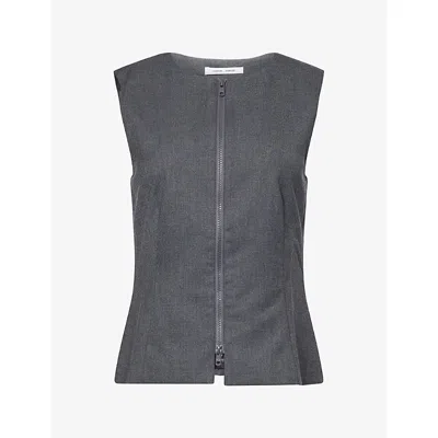 Samsoe & Samsoe Womens Samira Zipped Tailored Vest Ombre Blue