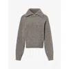 Samsoe & Samsoe Womens Samsoe Samsoe Saamandy Zip Turtleneck Wool-blend Jumper In Gray