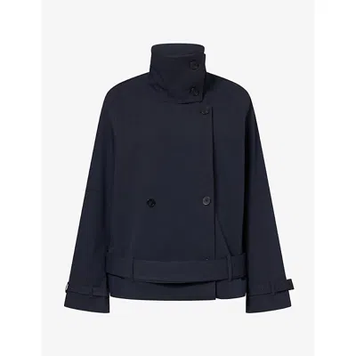 Samsoe & Samsoe Womens Samsoe Samsoe Sabianca Cropped Woven Trench Jacket In Salute