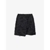 Samsoe & Samsoe Womens Black Salazio Textured Woven Mini Skirt In Black