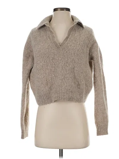 Pre-owned Samsoe & Samsoe Wool Pullover Sweater In Tan