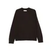 Samsoe & Samsoe Round-neck Wool Sweater In Brown