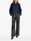 Samsoe & Samsoe Zip-front Collared Jacket In Blue