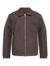 Samsoe & Samsoe Zip-front Patch-pocket Jacket In Brown
