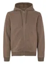 Samsoe & Samsoe Zip Hoodie In Brown