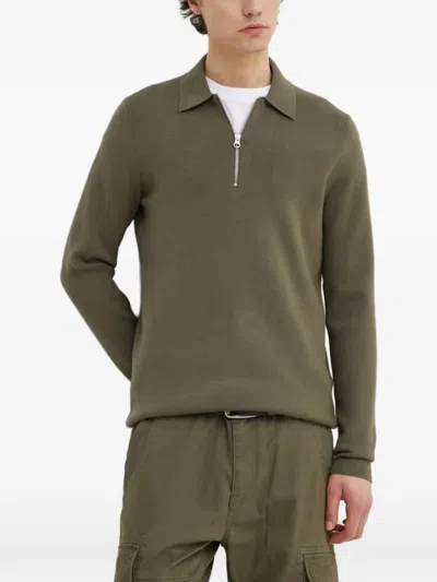 Samsoe & Samsoe Gestricktes Poloshirt Mit Kragen In Green