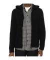 Samsoe & Samsoe Zip-up Hooded Sweater In Black