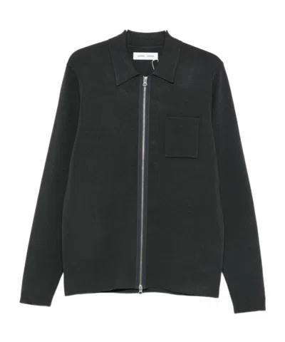 SAMSOE & SAMSOE ZIPPERED LONG-SLEEVED SWEATER