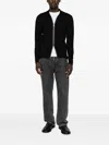 Samsoe & Samsoe Samsoe Samsoe Zip-front Knit Cardigan With Chest Pocket In Black
