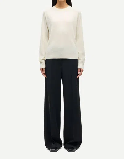 Samsoe Collot Wide Leg Trousers In Black