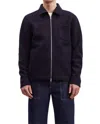 Samsoe Hannes Full Zip Jacket In Navy In Black