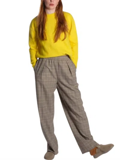 Samsoe Julia Trousers In Peppercorn Check In Multi