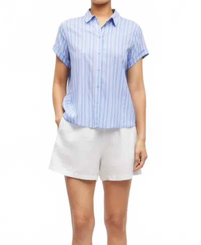 Samsoe Majan Short Sleeve Shirt In Blue