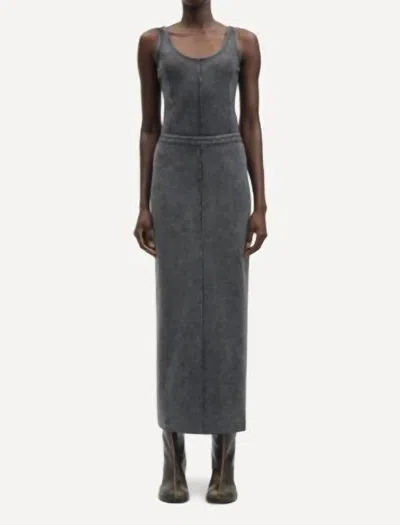 Samsoe Sadevin Skirt In Washed Black Oyster In Gray