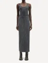 Samsoe Sadevin Skirt In Washed Black Oyster In Gray