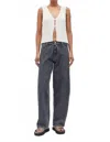 Samsoe Saharper High Waist Jeans In Grey In Gray