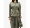 Samsoe Sajul Shirt In Dusty Olive In Multi