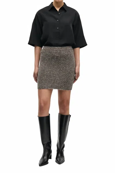 Samsoe Sakelsie Pull On Skirt In Black In Gray