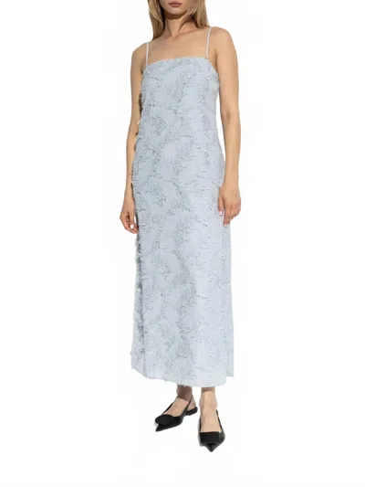 Samsoe Salazio Maxi Dress In Gray Dawn In Blue
