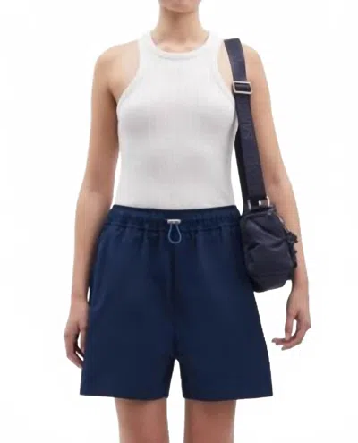 Samsoe Salulu Hight Waist Shorts In Pageant Blue In White