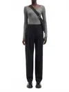 Samsoe Saluzy Straight Leg Trouser In Black In Black