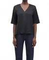 Samsoe Samelinas V Neck Top In Black In Black