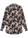 Samsoe & Samsoe Samsoe Samsoe Abstract Print Relaxed Top In Brown