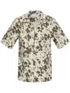 Samsoe & Samsoe Abstract-print Short-sleeve Shirt In Neutrals