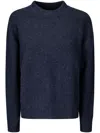 Samsoe & Samsoe Samsoe Samsoe Knitted Crew Neck Sweater In Blue