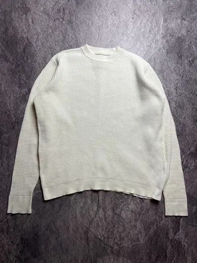 Pre-owned Samsoe & Samsoe Basic Ribbed Knit Sweater Scandinavia Style In Cream/white