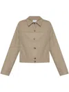 Samsoe & Samsoe Samsoe Samsoe Cropped Cotton Jacket In Beige