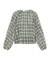 Samsoe & Samsoe Samsoe Samsoe Plaid Textured Blouse In Gray