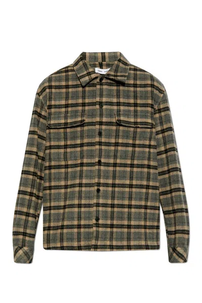 Samsoe & Samsoe Samsoe Samsoe Classic Plaid Button In Green