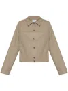 Samsoe & Samsoe Samsoe Samsoe Cropped Cotton Jacket In Beige