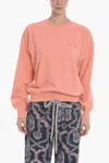 Samsoe & Samsoe Crew-neck Gitta Sweatshirt With Side Logo Embroidery In Pink