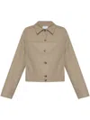 Samsoe & Samsoe Samsoe Samsoe Cropped Cotton Jacket In Neutrals