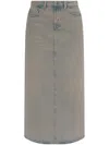 Samsoe & Samsoe Samsoe Samsoe Classic Denim Midi Skirt In Blue